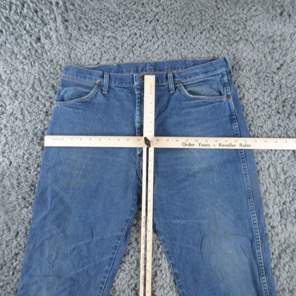 Wrangler Jeans Mens 36x34 Blue Cowboy Cut 13MWZPW Straight Leg 35x31*